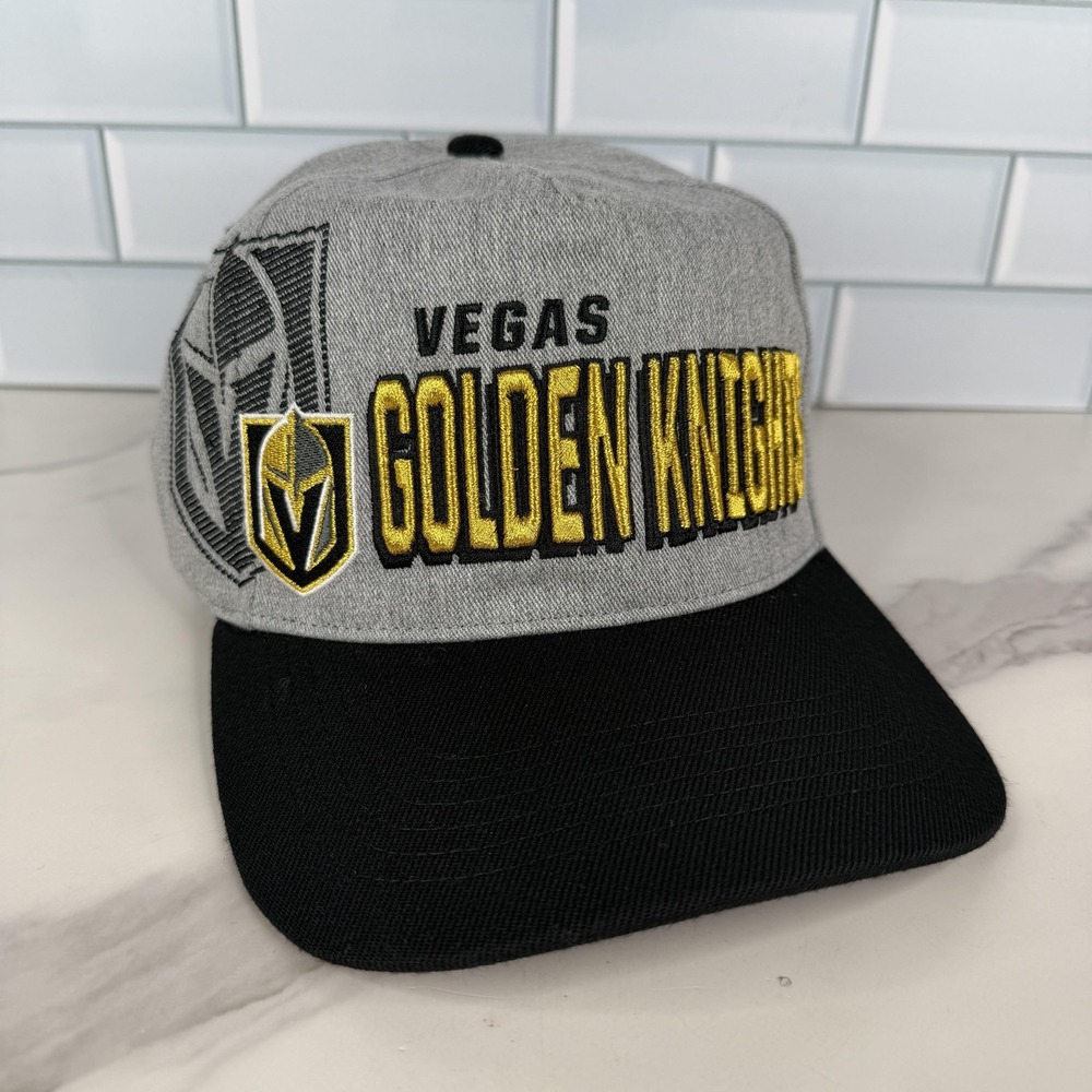 Vegas Golden‎ Knights Hat Cap Snap Back Mens One Size NHL Hockey Embroidered
